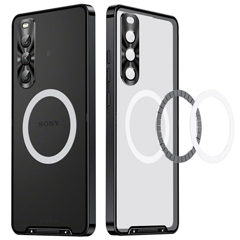 Coque Bumper Luxe Metal et Plastique Etui Housse pour Sony Xperia 10 V Noir