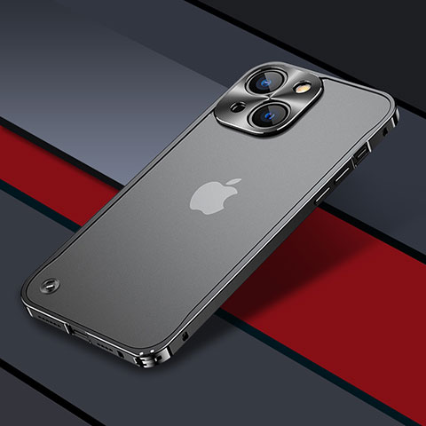 Coque Bumper Luxe Metal et Plastique Etui Housse QC1 pour Apple iPhone 14 Noir