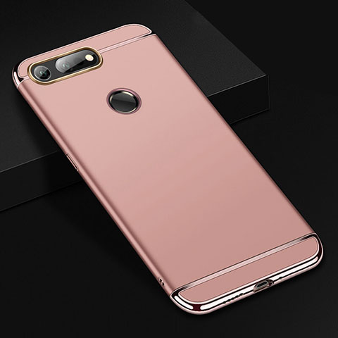 Coque Bumper Luxe Metal et Plastique Etui Housse T01 pour Huawei Honor View 20 Or Rose