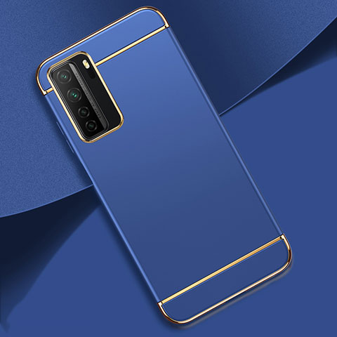 Coque Bumper Luxe Metal et Plastique Etui Housse T01 pour Huawei Nova 7 SE 5G Bleu