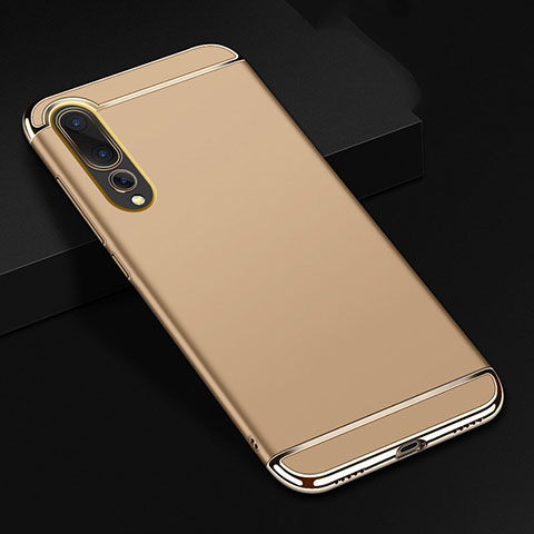 Coque Bumper Luxe Metal et Plastique Etui Housse T01 pour Huawei P20 Pro Or