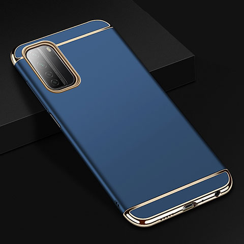 Coque Bumper Luxe Metal et Plastique Etui Housse T02 pour Huawei Nova 7 SE 5G Bleu