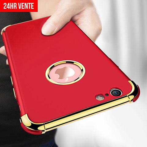 Coque Bumper Luxe Metal et Plastique M06 pour Apple iPhone 6 Rouge