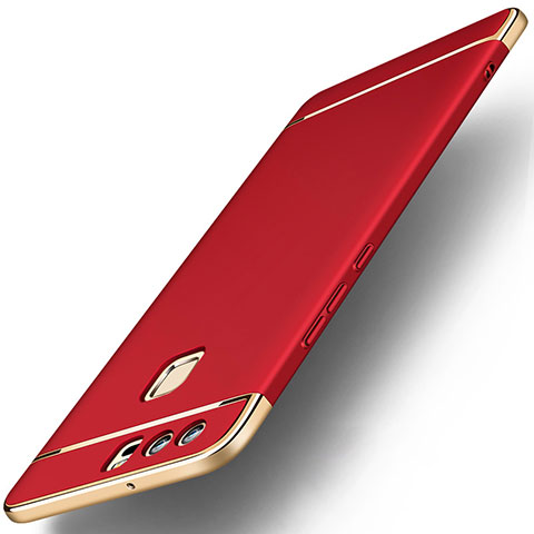 Coque Bumper Luxe Metal et Plastique pour Huawei P9 Plus Rouge