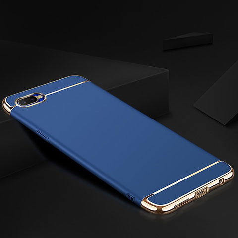 Coque Bumper Luxe Metal et Silicone Etui Housse M02 pour Oppo R15X Bleu