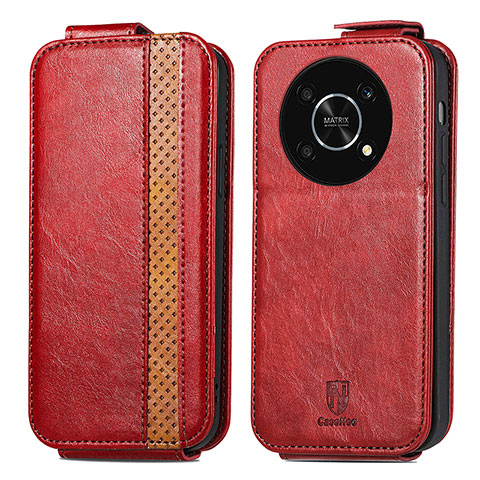 Coque Clapet Portefeuille Cuir S01D pour Huawei Enjoy 50 Pro Rouge