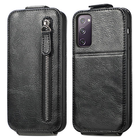 Coque Clapet Portefeuille Cuir S01D pour Samsung Galaxy S20 FE 4G Noir