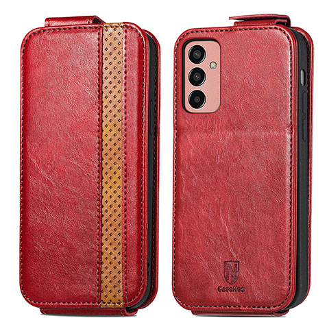 Coque Clapet Portefeuille Cuir S02D pour Samsung Galaxy F13 4G Rouge