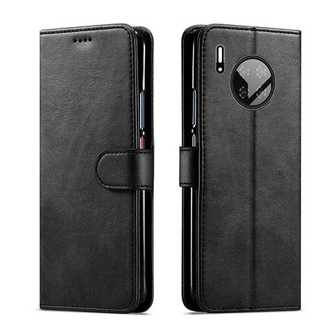 Coque Clapet Portefeuille Livre Cuir L01 pour Huawei Mate 30 Noir