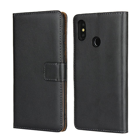 Coque Clapet Portefeuille Livre Cuir L01 pour Xiaomi Mi 8 Noir