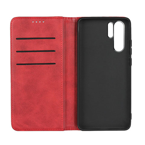 Coque Clapet Portefeuille Livre Cuir L02 pour Huawei P30 Pro New Edition Vin Rouge