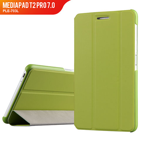 Coque Clapet Portefeuille Livre Cuir pour Huawei MediaPad T2 Pro 7.0 PLE-703L Vert