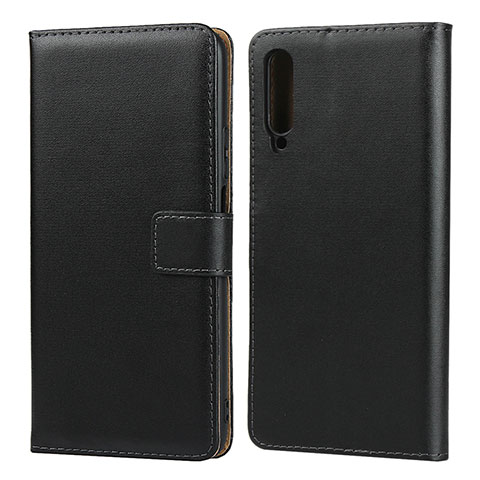 Coque Clapet Portefeuille Livre Cuir pour Huawei Y9s Noir