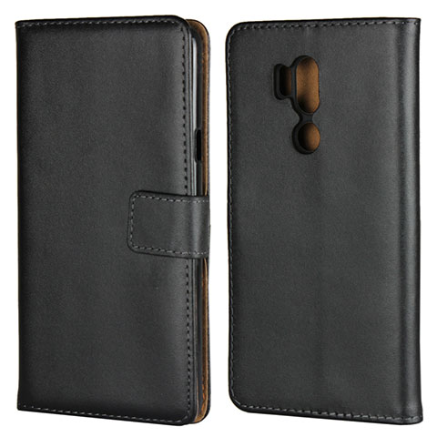 Coque Clapet Portefeuille Livre Cuir pour LG G7 Noir