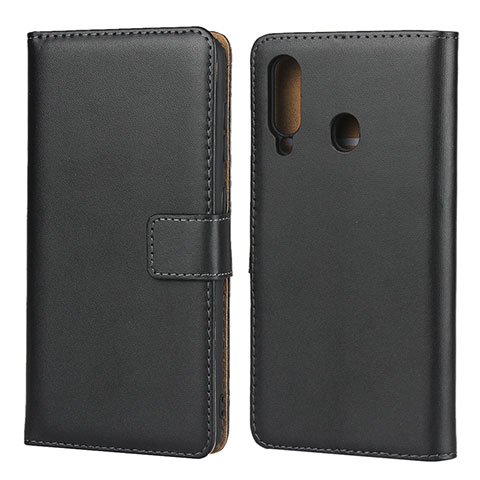 Coque Clapet Portefeuille Livre Cuir pour Samsung Galaxy A60 Noir