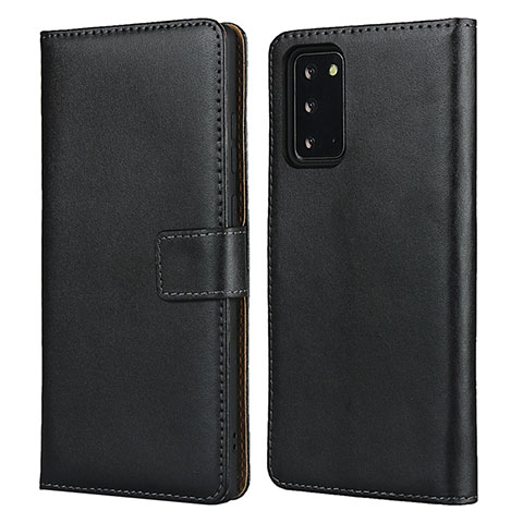 Coque Clapet Portefeuille Livre Cuir pour Samsung Galaxy Note 20 5G Noir