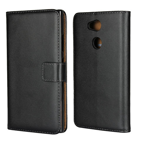 Coque Clapet Portefeuille Livre Cuir pour Sony Xperia L2 Noir