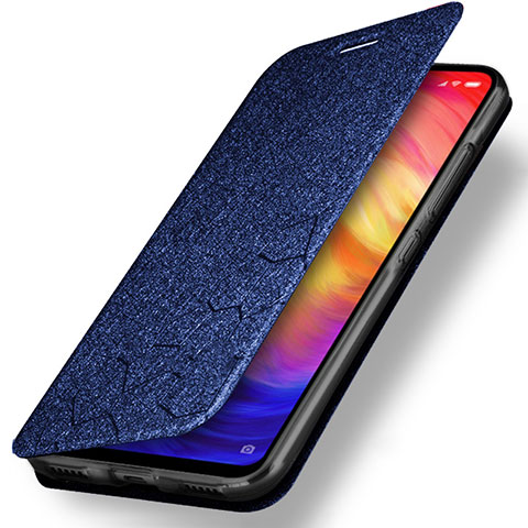 Coque Clapet Portefeuille Livre Cuir pour Xiaomi Redmi Note 7 Pro Bleu