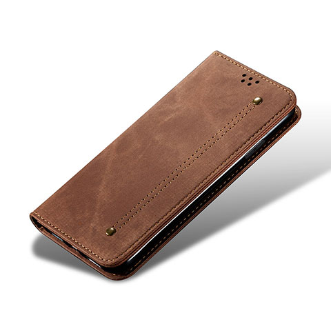 Coque Clapet Portefeuille Livre Tissu B01S pour Xiaomi Mi 13 Pro 5G Marron