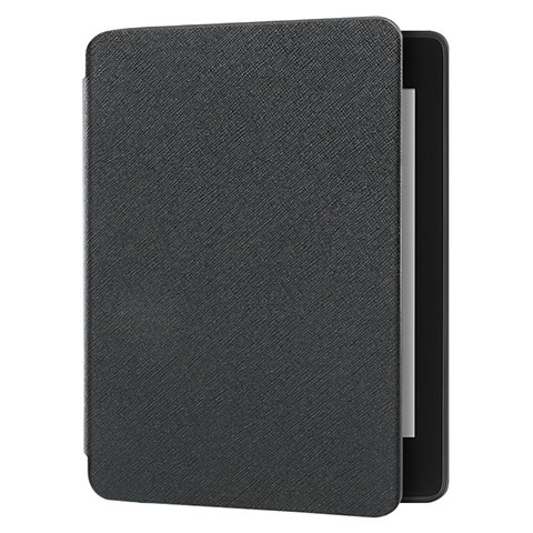 Coque Clapet Portefeuille Livre Tissu pour Amazon Kindle Paperwhite 6 inch Noir