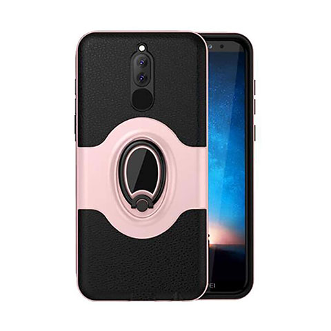 Coque Contour Silicone et Plastique Housse Etui Mat avec Magnetique Support pour Huawei G10 Or Rose