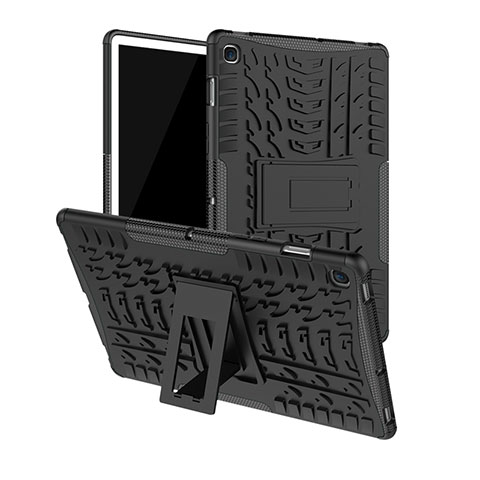 Coque Contour Silicone et Plastique Housse Etui Mat avec Support A01 pour Samsung Galaxy Tab S5e Wi-Fi 10.5 SM-T720 Noir