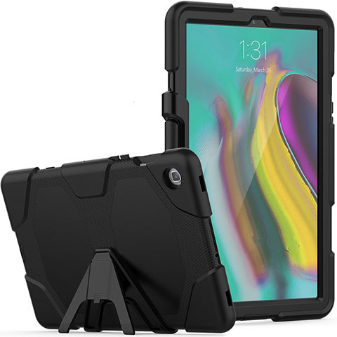 Coque Contour Silicone et Plastique Housse Etui Mat avec Support A02 pour Samsung Galaxy Tab S5e Wi-Fi 10.5 SM-T720 Noir