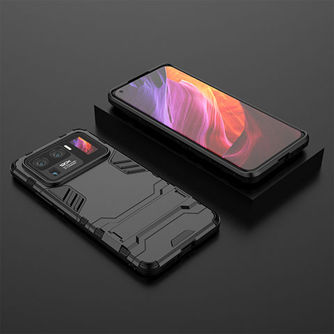 Coque Contour Silicone et Plastique Housse Etui Mat avec Support A02 pour Xiaomi Mi 11 Ultra 5G Noir