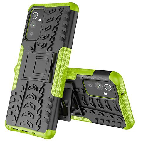 Coque Contour Silicone et Plastique Housse Etui Mat avec Support J01X pour Samsung Galaxy F54 5G Vert