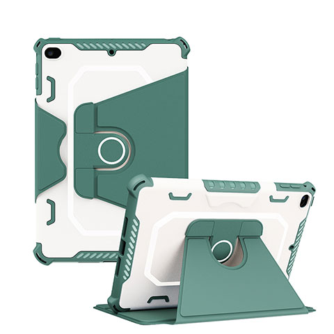 Coque Contour Silicone et Plastique Housse Etui Mat avec Support L04 pour Apple iPad Mini 4 Vert