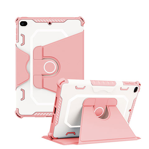 Coque Contour Silicone et Plastique Housse Etui Mat avec Support L04 pour Apple iPad Mini 5 (2019) Rose