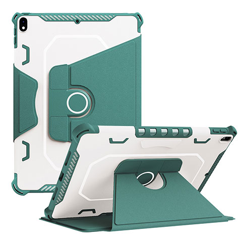 Coque Contour Silicone et Plastique Housse Etui Mat avec Support L04 pour Apple iPad Pro 10.5 Vert