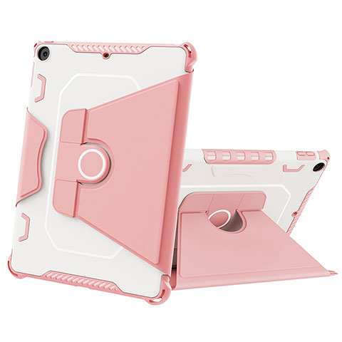 Coque Contour Silicone et Plastique Housse Etui Mat avec Support L04 pour Apple New iPad 9.7 (2017) Rose