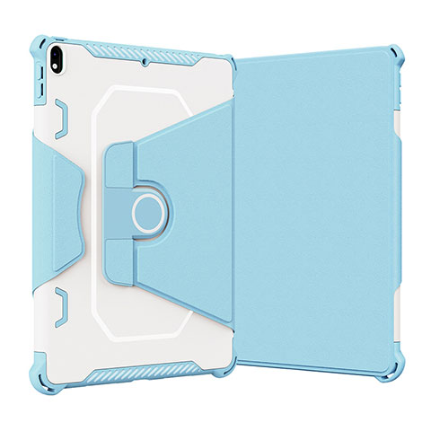 Coque Contour Silicone et Plastique Housse Etui Mat avec Support L05 pour Apple iPad Pro 10.5 Bleu