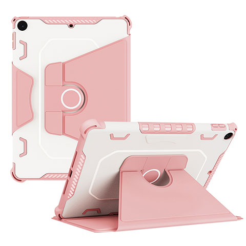 Coque Contour Silicone et Plastique Housse Etui Mat avec Support L05 pour Apple New iPad 9.7 (2017) Rose