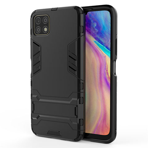 Coque Contour Silicone et Plastique Housse Etui Mat avec Support pour Huawei Enjoy 20 5G Noir