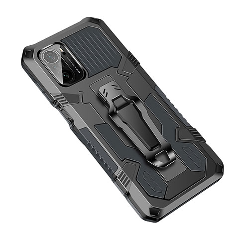 Coque Contour Silicone et Plastique Housse Etui Mat avec Support ZJ2 pour Xiaomi Mi 11X 5G Noir