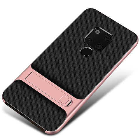 Coque Contour Silicone et Plastique Housse Etui Mat M01 pour Huawei Mate 20 Or Rose