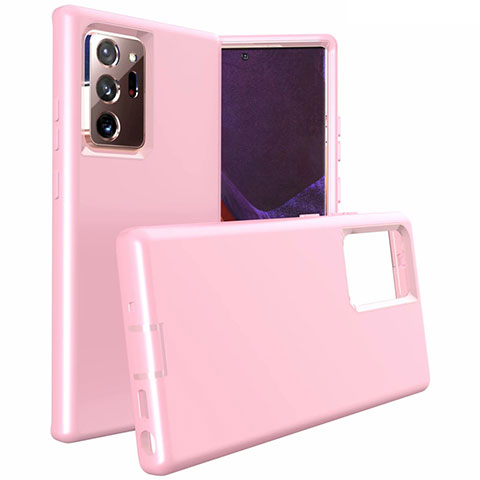 Coque Contour Silicone et Plastique Housse Etui Mat N02 pour Samsung Galaxy Note 20 Ultra 5G Rose