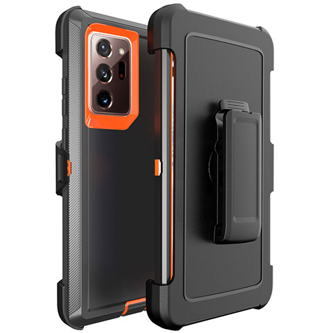 Coque Contour Silicone et Plastique Housse Etui Mat N04 pour Samsung Galaxy Note 20 Ultra 5G Orange