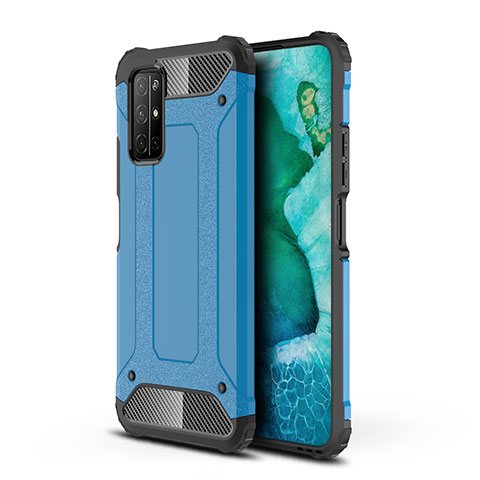 Coque Contour Silicone et Plastique Housse Etui Mat pour Huawei Honor 30S Bleu Ciel