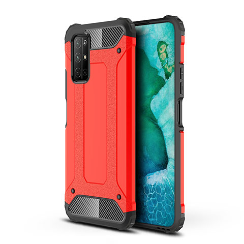 Coque Contour Silicone et Plastique Housse Etui Mat pour Huawei Honor 30S Rouge