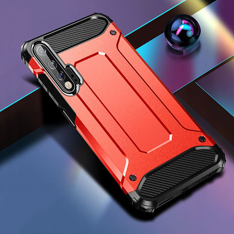 Coque Contour Silicone et Plastique Housse Etui Mat pour Huawei Nova 6 5G Rouge