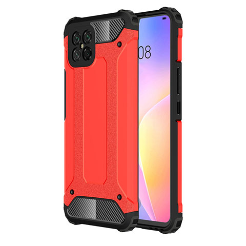 Coque Contour Silicone et Plastique Housse Etui Mat pour Huawei Nova 8 SE 5G Rouge