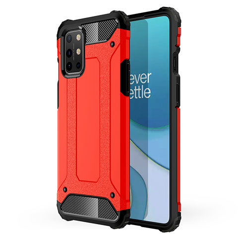 Coque Contour Silicone et Plastique Housse Etui Mat pour OnePlus 8T 5G Rouge