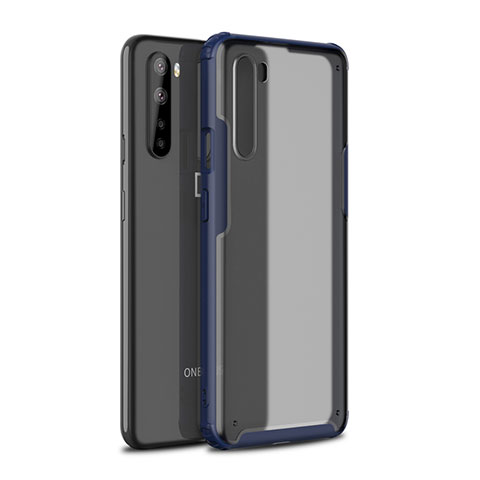 Coque Contour Silicone et Plastique Housse Etui Mat pour OnePlus Nord Bleu