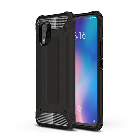 Coque Contour Silicone et Plastique Housse Etui Mat pour Xiaomi Mi 10 Lite Noir