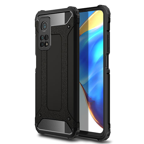 Coque Contour Silicone et Plastique Housse Etui Mat pour Xiaomi Mi 10T 5G Noir