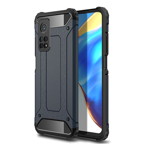 Coque Contour Silicone et Plastique Housse Etui Mat pour Xiaomi Mi 10T Pro 5G Bleu Royal