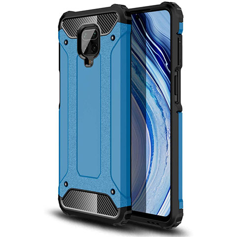 Coque Contour Silicone et Plastique Housse Etui Mat pour Xiaomi Poco M2 Pro Bleu Ciel